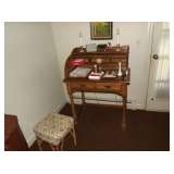 Desk and small stool