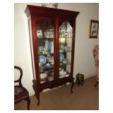 Queen Ann lighted Curio cabinet