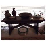 pottery & bench