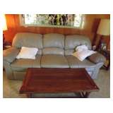 Sofa with recliners on ends