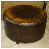 Leather ottoman