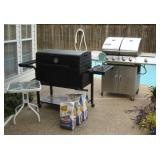 Gas grill, smoker