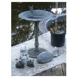 Birdbath & garden decor