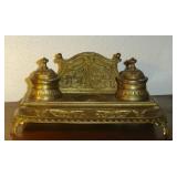 Brass inkwell