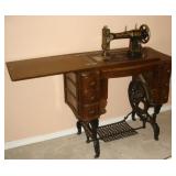 Vintage White treadle sewing machine