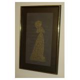 Lace Lady brass rubbing