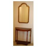 Baker Furniture console table & mirror