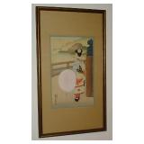 Handpainted silk "Geisha"