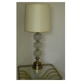 Crystal & brass lamp