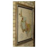 Replica antique Texas map