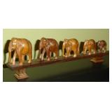 Wooden elephants