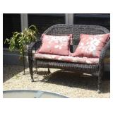 Wicker settee
