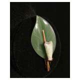 18kt Gold & Jade Handmade Brooch