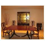 BANDED VINTAGE DINING TABLE BY DREXEL