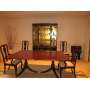 BANDED VINTAGE DINING TABLE BY DREXEL