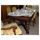 ANTIQUE DINING TABLE W/CHAIRS