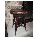 Victorian Piano Stool Ball and Clawfoot