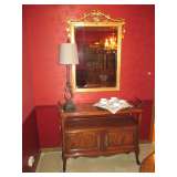 Ornate Gold Leaf Beveled Mirror