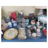 Waterford (new in box), Collection fo Royal Coppenhagen Vases, Collection of snuff Bottles, Baccarat
