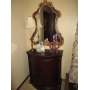 Ornate Italian Rococo Mirror-Baroque Design - ETHAN ALLEN Bowed Front Console with painted Chinese L