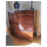 Georgian style mahogany bow front chest