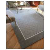 Double Border Custom Made Green Rug 6 ft. x 9 ft.