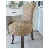Vanity Chair with Custom Bumble Bee Fabric