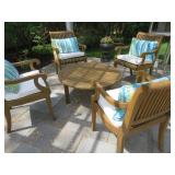 AVIGNON COLLECTION TEAK PATIO SET  SMITH & HAWKEN