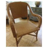 Detail of WICKER ARM CHAIR