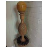Vintage Wood Pineapple Candlestick