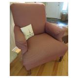 CLUB CHAIR CUSTOM FABRIC / ZIG-ZAG STRIP