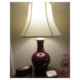 OXBLOOD PORCELAIN LAMP