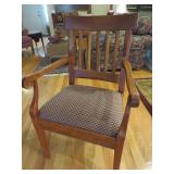 Charles Shackleton Upholstered Arm Chair American Black Cherry - Natural Finish 25" W X 38" H  16" D