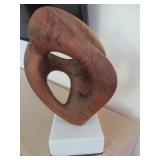 HAND CARVED BLACK WALNUT SCULPTURE Artist:  GRETE MALHOIT