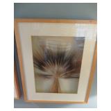 PURE NATURAL DRIED WHEAT FRAMED UNDER GLASS