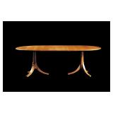 Charles Shackleton Extending Pedestal Table American Black Cherry - Natural Finish Hand-carved legs 