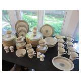  8 INCH OCTAGONAL BOWL 5 INCH OCTAGONAL BOWL ,GRAVY BOAT  OVAL SERVING BOWL, SALT AND PEPPER (3 SETS