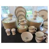  8 INCH OCTAGONAL BOWL 5 INCH OCTAGONAL BOWL ,GRAVY BOAT  OVAL SERVING BOWL, SALT AND PEPPER (3 SETS