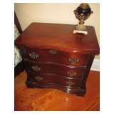 3-DRAWER NIGHTSTAND        BRASS PULLS    OGEE FEET