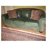GREEN LEATHER SOFA
