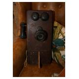 Vintage wooden wall phone