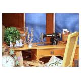 Vintage Webster sewing machine in cabinet
