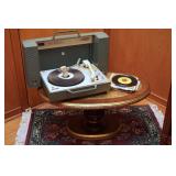 GE vintage portable turntable records