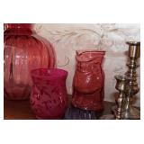 Decorative pink glass