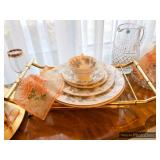 Brass/glass serving cart