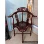 Beautiful corner chair with mother of pearl inlay