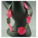 STERLING PINK GLASS 