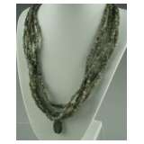 STONE & STERLING NECKLACE
