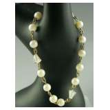 14 GOLD PEARL & CRYSTAL