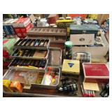 Tackle boxes, some tackle and poles